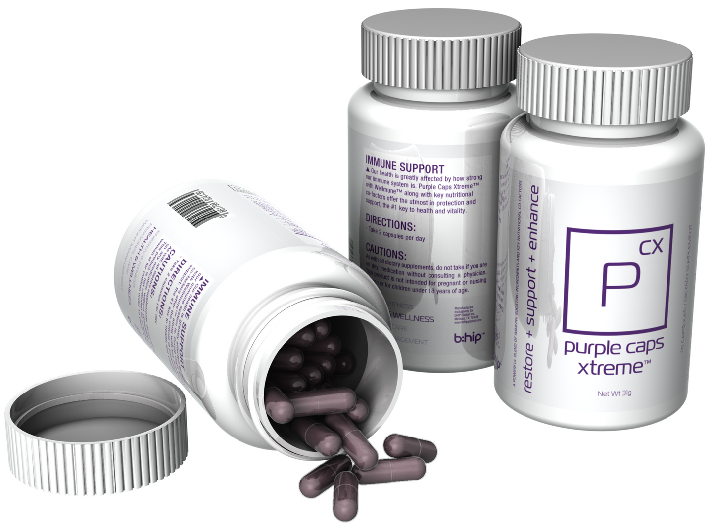 BHIP Purple Caps Xtreme Caps